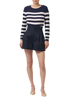 Silk-Cotton Striped Sweater