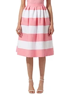 Striped Cotton Full Skirt