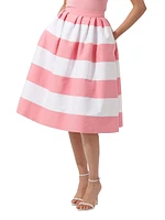 Striped Cotton Full Skirt