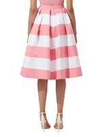 Striped Cotton Full Skirt