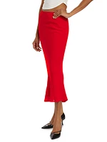 Layla Bias-Cut Midi-Skirt