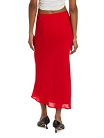 Layla Bias-Cut Midi-Skirt