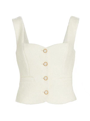 Amora Wool-Blend Sleeveless Crop Top