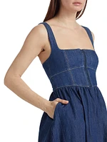 Tagliatelle Denim Midi-Dress