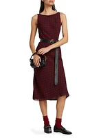 Topanga Polka Dot Slim-Fit Midi-Dress