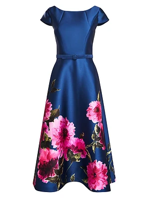 Ina Peony Mikado Cocktail Dress