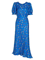 Vida Silk-Blend Paisley Jacquard Maxi Dress