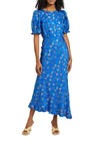 Vida Silk-Blend Paisley Jacquard Maxi Dress