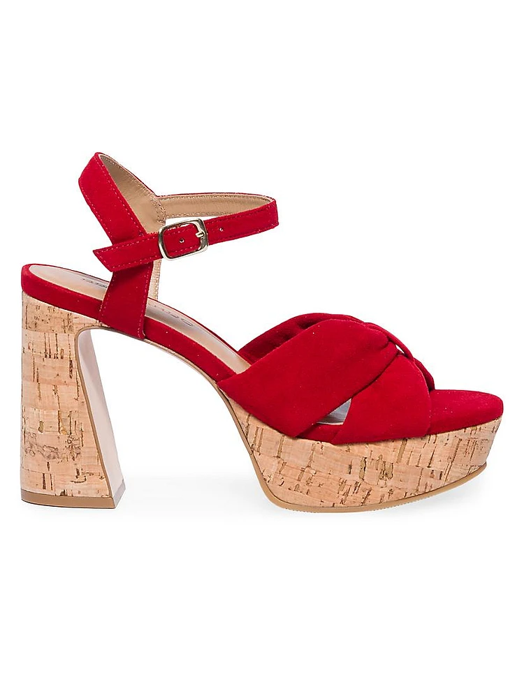 Veronika Suede Platform Sandals