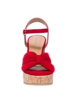 Veronika Suede Platform Sandals