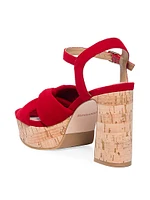 Veronika Suede Platform Sandals