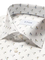 Contemporary-Fit Drink Print Shirt