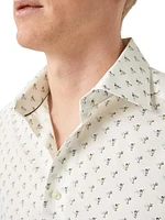 Contemporary-Fit Drink Print Shirt