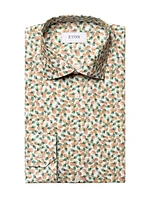 Slim-Fit Pineapple Print Cotton-Blend Shirt