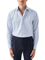 Contemporary-Fit Twill Geometric Shirt