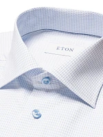 Slim-Fit Micro Check Shirt