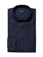 Slim-Fit Striped Linen Shirt