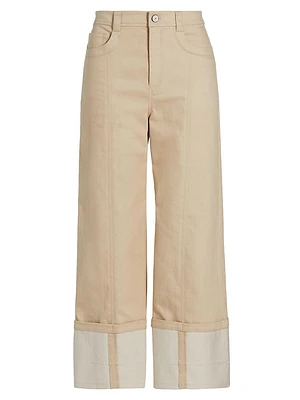 Kaia Cuffed Straight-Leg Pants