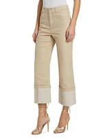 Kaia Cuffed Straight-Leg Pants