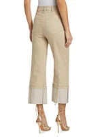 Kaia Cuffed Straight-Leg Pants