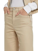 Kaia Cuffed Straight-Leg Pants