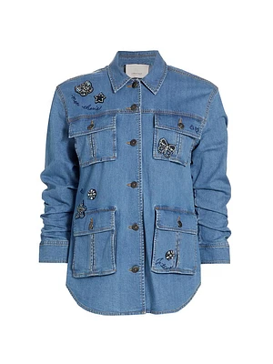 Vera Denim Patchy Shacket