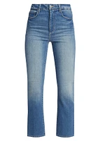 Mira Stretch High-Rise Crop Boot-Cut Jeans