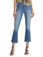 Mira Stretch High-Rise Crop Boot-Cut Jeans