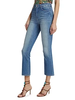 Mira Stretch High-Rise Crop Boot-Cut Jeans