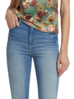 Mira Stretch High-Rise Crop Boot-Cut Jeans