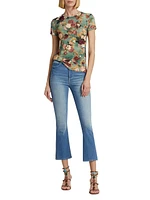 Mira Stretch High-Rise Crop Boot-Cut Jeans