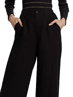 Brie Linen Wide-Leg Pants