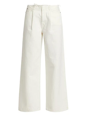 Taylor Pleated Wide-Leg Jeans