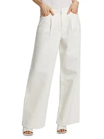 Taylor Pleated Wide-Leg Jeans