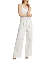 Taylor Pleated Wide-Leg Jeans