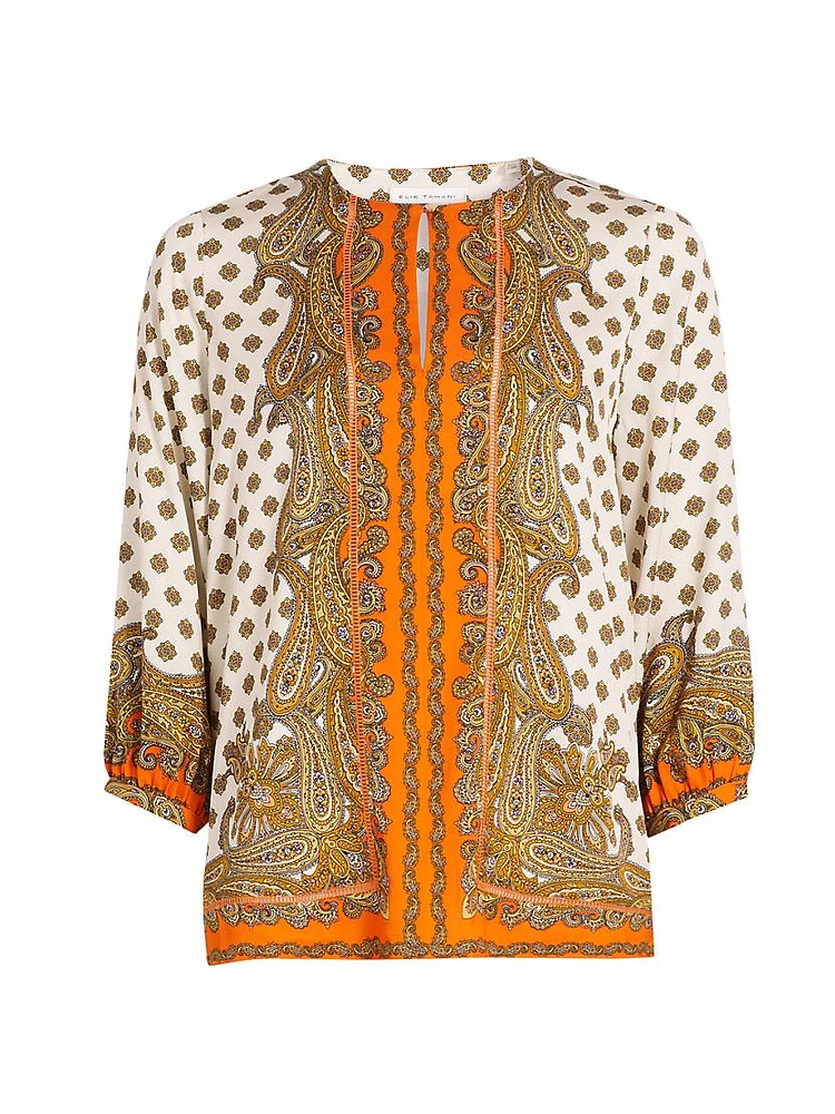 Isa Silk Paisley Blouse