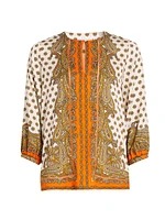 Isa Silk Paisley Blouse