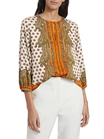 Isa Silk Paisley Blouse