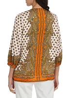 Isa Silk Paisley Blouse