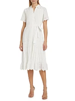 The Esther Eyelet Midi Shirtdress