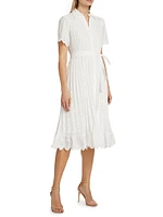 The Esther Eyelet Midi Shirtdress