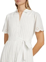 The Esther Eyelet Midi Shirtdress