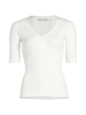 Deanne Knit V-Neck Top