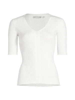 Deanne Knit V-Neck Top