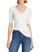 Deanne Knit V-Neck Top