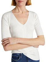 Deanne Knit V-Neck Top