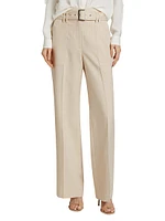 Diana Pinstriped Belted Pants