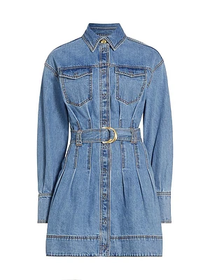 Aradia Belted Denim Shirtdress