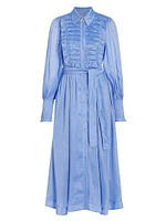 Iris Belted Linen-Blend Maxi Dress