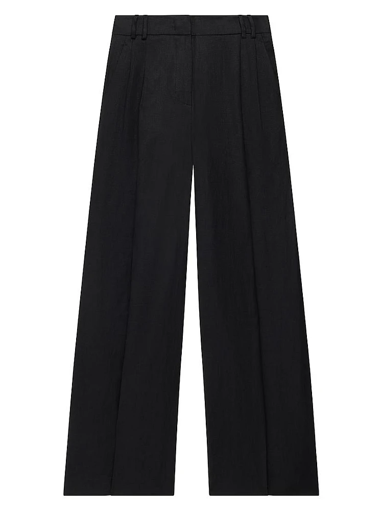 Pleated Linen Trousers